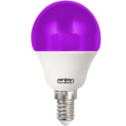 Λάμπα led P45 σφαιρική Ε14 1.8W 230V μωβ φως