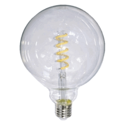 Λάμπα led filament globe spiral Ε27 6W 2700k θερμό λευκό φως E27-00671