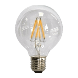 Λάμπα led filament globe Ε27 4W 2700k θερμό λευκό φως E27-00625