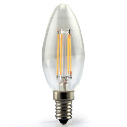 Λάμπα led filament κεράκι Ε14 4W 2700k θερμό λευκό φως E14-00601