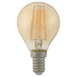 Λάμπα led filament σφαιρική amper Ε14 4W ντιμαριζόμενη 2400k E14-00706