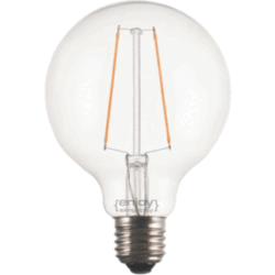 Λάμπα led filament G95-2 Globe Ε27 2.5W 230V 2700k θερμό λευκο ντιμαριζόμενη EL827102