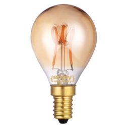 Λάμπα led fillament Dimmable σφαιρική μελί G45 E14 3W θερμό λευκό φως EL822101