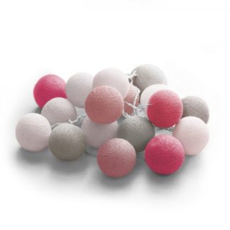 20 LED Cotton balls με μπαταρία & χρονοδιακόπτη (Unicorn) - Χριστουγεννιάτικα Λαμπάκια - 27-00422